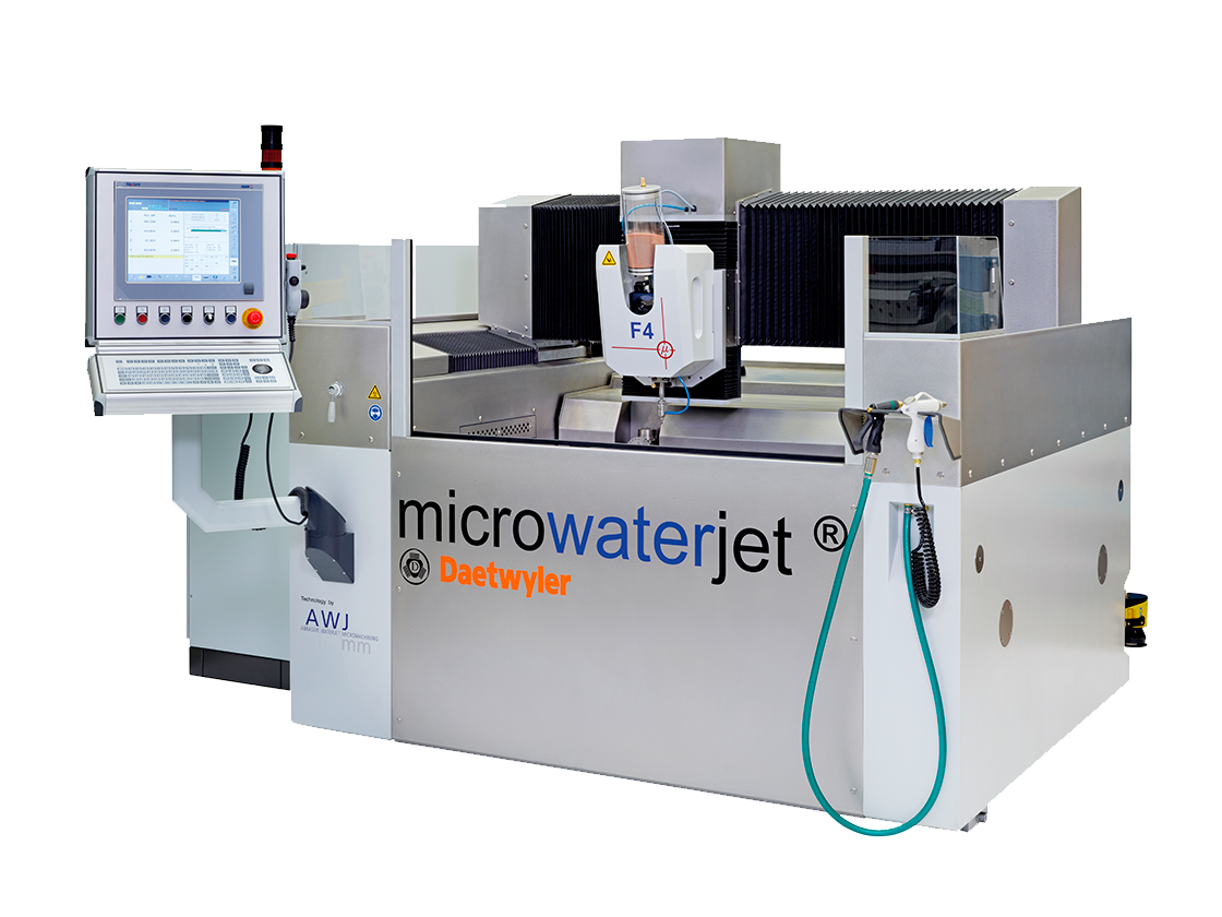 Machine pour le micro-usinage au jet d'eau MicroWaterjet F4.