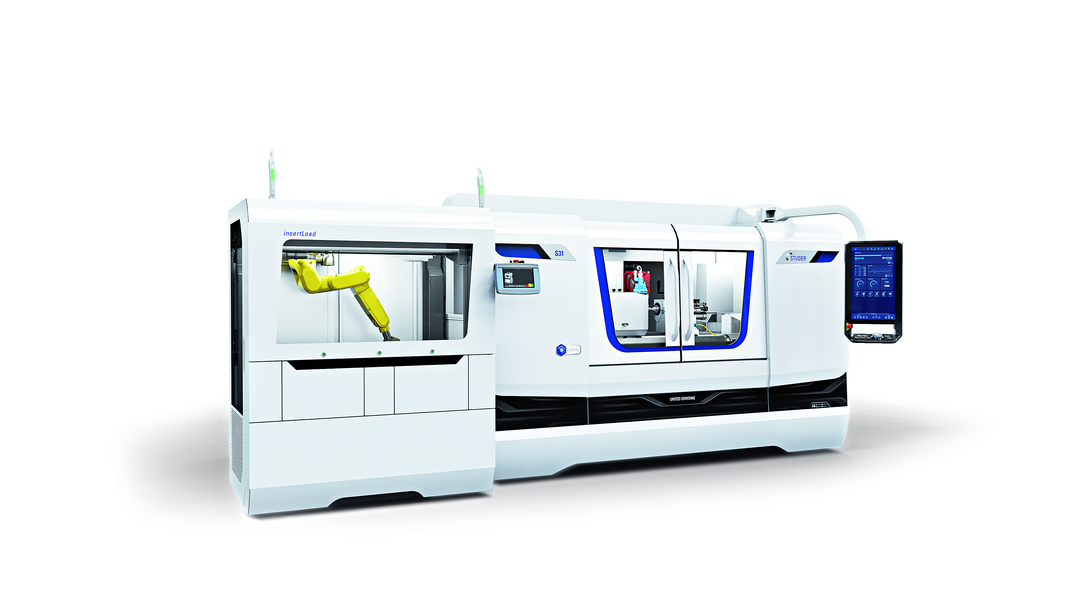 Rectifieuse cylindrique extérieure universelle CNC S31 avec nouvelle solution d’automatisation insertLoad.