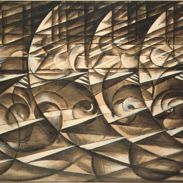 Petite Fille courant sur le balcon. Giacomo Balla y décompose cette course en une série d'images séquentielles.